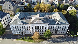 Former building I of Rutheneum school (aerial view, 2022)
