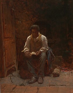 Eastman Johnson's 1863 oil painting painting The Lord is My Shepherd (Smithsonian American Art Museum 1979.5.13)