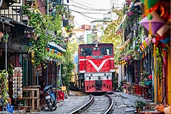 Hanoi Train Street, a tourist destination in Hanoi.