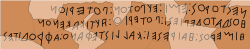 Surviving fragments of the Nestor's cup inscription juxtaposed with the proposed restoration, c. 730 BC