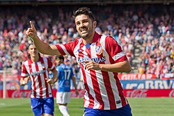 Villa playing for Atlético in 2013