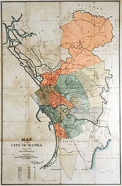 Map of the City of Greater Manila in 1942, depicting the northern part of present-day Pasay included, while the southern portion is under the Sakura Heiyei military reservation.