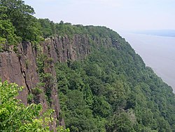 The Palisades along the Hudson River in New Jersey