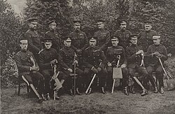 The retirement of the Duke of Connaught, front row centre, from the Aldershot Command, 1898