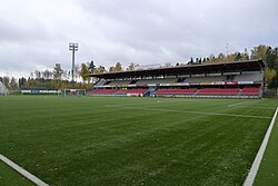 The Myyrmäki Football Stadium in Vantaa, Finland