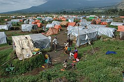 Refugee camp in the Congo