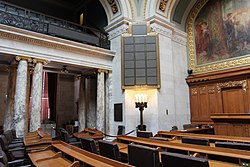 Desks and voting board