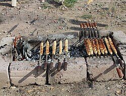 Preparation of Kebab in Armenia