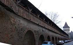 Medieval fortifications which can be found in Sibiu's old town
