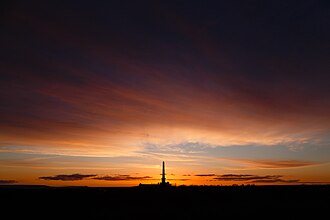 The park's western facing memorial hill is a popular place for visitors to watch the sunset