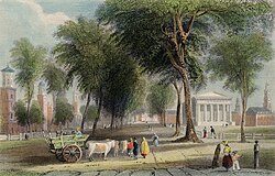 American Scenery, 2 vols. 1840, W. H. Bartlett, "YALE COLLEGE" (Newhaven), J. Sands. London, Published for the Proprietors, by Geo. Virtue, 26, Ivy Lane, 1838.