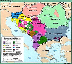 Ethnic map of the Balkans (1992)