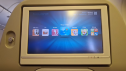 The In-Flight entertainment screen onboard a Korean Air Boeing 777-300ER