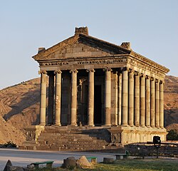 The pagan Garni Temple, probably built in the first century, is the only "Greco-Roman colonnaded building" in the post-Soviet space.[65]
