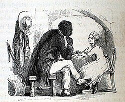 Illustration of Tom and Eva by Hammatt Billings for the 1853 deluxe edition of Uncle Tom's Cabin