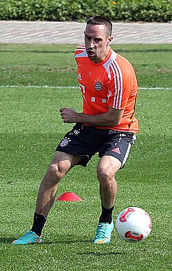 Ribéry training with Bayern in January 2013
