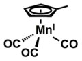 Molecular model of methylcyclopentadienyl manganese tricarbonyl (MMT)