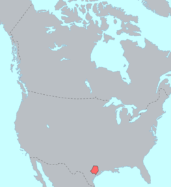 Tonkawa lands around the 18th century