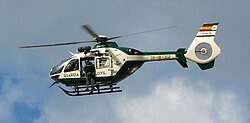Spanish Civil Guard Eurocopter EC-135P-2 carrying members of the Unidad Especial de Intervención (Special Intervention Unit).