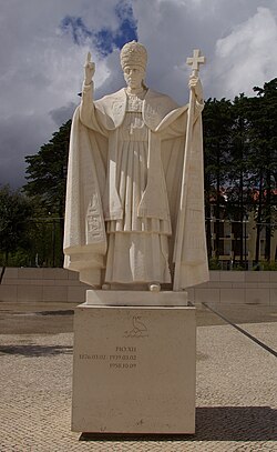 Fátima Statue of Pope Pius XII, who consecrated Russia and the World: "Just as a few years ago We consecrated the entire human race to the Immaculate Heart of the Virgin Mary, Mother of God, so today We consecrate and in a most special manner We entrust all the peoples of Russia to this Immaculate Heart..."