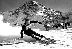 Karl Schranz running the Lauberhorn in 1966