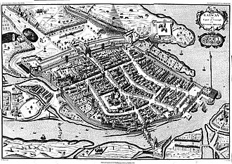 Galway map of c. 1651 displaying the medieval town, which now forms the modern city centre