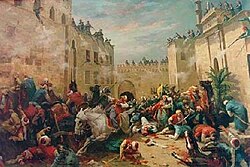 Massacre of the Mamelukes at the Cairo citadel in 1811.