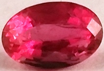Faceted red beryl, 0.56 carats (0.112 g), Utah, US