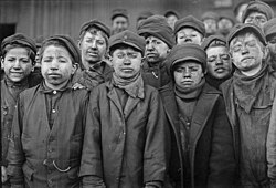 Child labour in a coal mine, United States, c. 1912