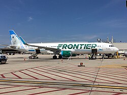 Frontier Airbus A321-200 in the 2014 livery