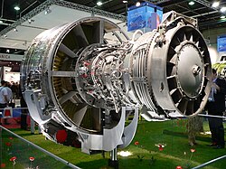 CFM International CFM56 jet engine with blades made with 3% rhenium