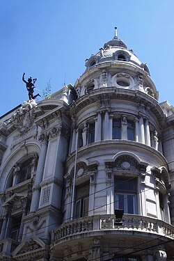 Facade of El Mercurio de Valparaíso's publishing building in Calle Esmeralda