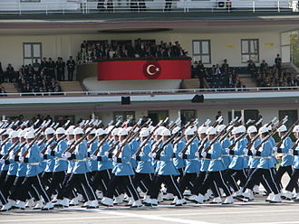 Military parade during Republic Day celebrations in Ankara