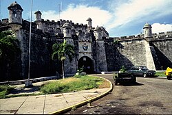 18th-century entrance of the Castillo del Príncipe, photo taken in 1997