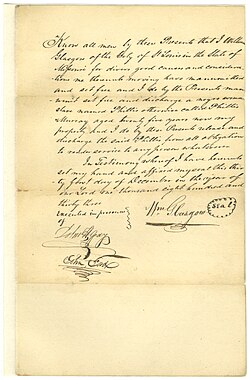 Manumission papers of Phillis Murray, a black woman about 25 years old, signed by William Glasgow, December 31, 1833 (Missouri History Museum)