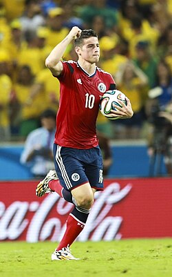 James Rodríguez won the Golden Boot at Brazil 2014, scoring six goals.