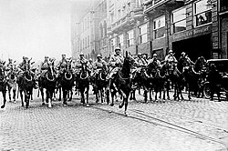 French troops enter Essen in 1923.