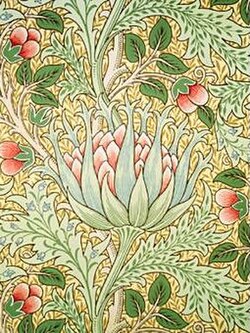 Arts and Crafts movement "Artichoke" wallpaper by Morris and Co.
