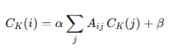 Equation for Katz centrality