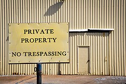 Private property sign in Nova Scotia, Canada