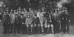 Austrian veterans from the Second Schleswig War of 1864; photograph taken in 1914 from an excursion they took to Vejle in Denmark the same year.