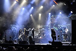 Lordi performing live in 2023