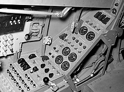 Cockpit of the HL-10 lifting body.