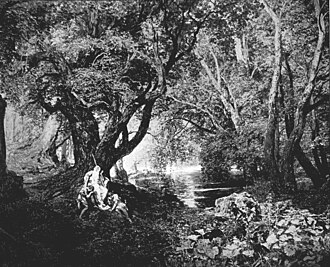 Gurnemanz and the squires, act 1, scene 1, in the 1903 performance of the work in New York