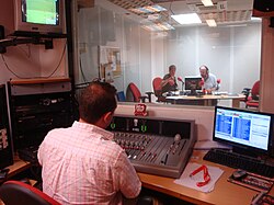 SFC Radio studio in the Sánchez Pizjuán Stadium