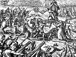 The Inca–Spanish confrontation in the Battle of Cajamarca left thousands of natives dead.