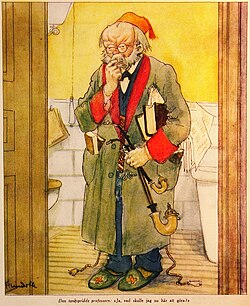 Per Lindroth [sv], 1929, Den tankspridde professorn (The Thoughtful Professor)