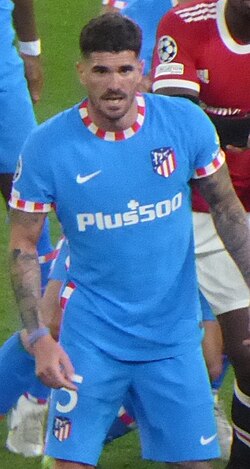 De Paul playing for Atlético Madrid in 2022