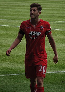 Lallana playing for Southampton in 2013