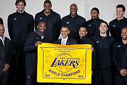 Bryant and the Lakers meet with President Barack Obama in honor of the 2010 championship